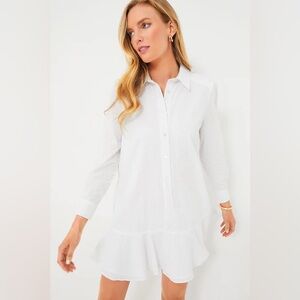 Tuckernuck White Callahan Dress in Swiss dot
